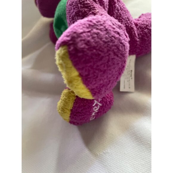 Vintage Barney Purple Dinosaur Plush Toy With Hat 1999 Poly-Filled 12" Collectib - Picture 9 of 11